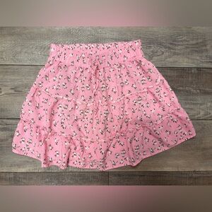 Ardene Pink Floral Ruffle Skirt